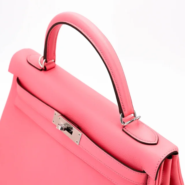 Hermès Kelly 32 Verso Rose d’Ete (K4) Terre Battue (R1) in Pink from Ginza Xiaoma, photo 3 of 4