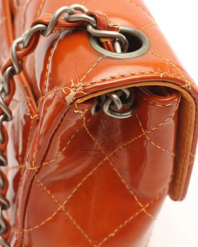 Chanel Classic Square Patent Single Flap Bag in Patent leather from A Retro Tale, photo 10 of 14