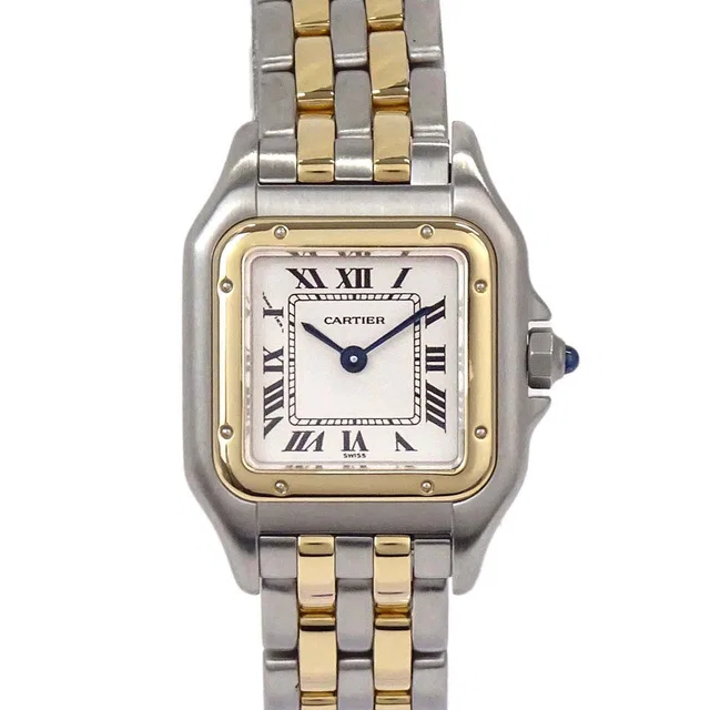 Cartier Panthere SM 2-Row 22mm Ref.1120 Quartz Watch 18KYG SS from AMORE Vintage Tokyo