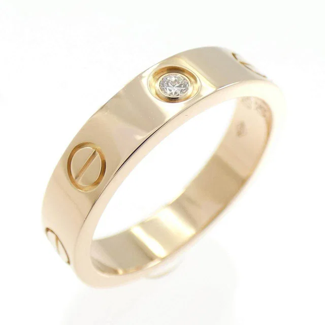 Cartier Mini Love Au750 1P Diamond Ring Size 10 from LuxUness