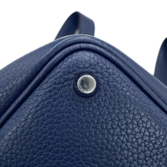 Hermès Picotin Lock Blue Saphir Taurillon Clemence Size PM in Blue Clemence leather from GALLERY RARE, photo 13 of 17