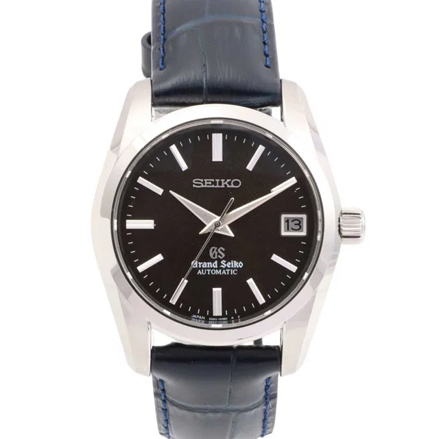 Seiko Mechanical SBGR053 Automatic Black in Black Leather from VINTAGE QOO TOKYO