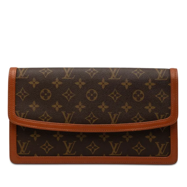 Brown Louis Vuitton Monogram Pochette Dame GM Clutch Bag in Brown Coated canvas from Designer Revival, photo 1 of 1