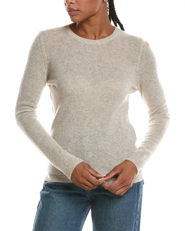 Forte Cashmere Basic Crewneck 100% Cashmere Sweater, image 1 of 1 from Gilt
