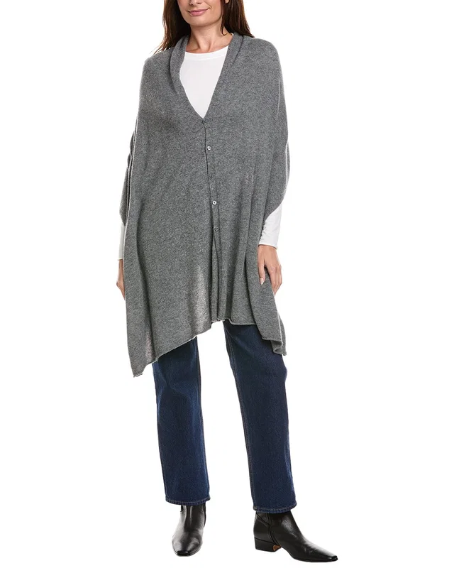 Amicale Cashmere Button Shoulder Cashmere Poncho, image 1 of 1 from Gilt