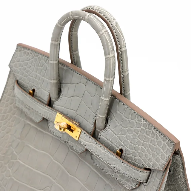 Hermès Birkin 25 Sellier Gris Perle (80) in Grey Crocodile from Ginza Xiaoma, photo 3 of 4