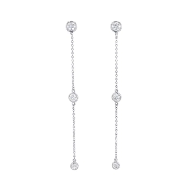Tiffany & Co. By the Yard Drop Earrings Pt950 from GALLERY RARE