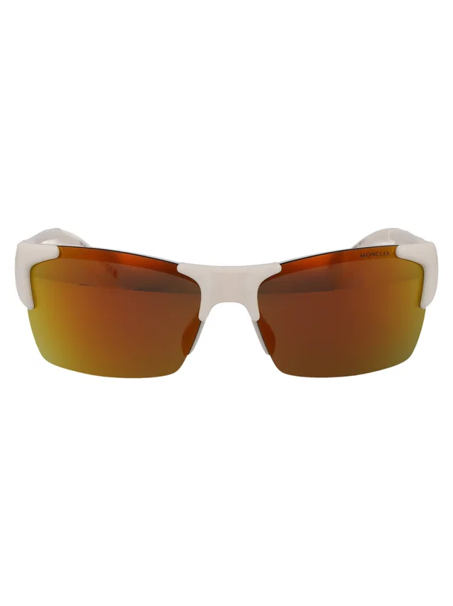 Moncler Ml0282 Mirrored Acetate Sunglasses — White in White from HEWI