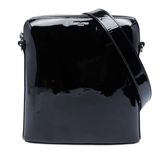 Black Saint Laurent Patent Leather Crossbody in Black Patent leather from Designer Revival