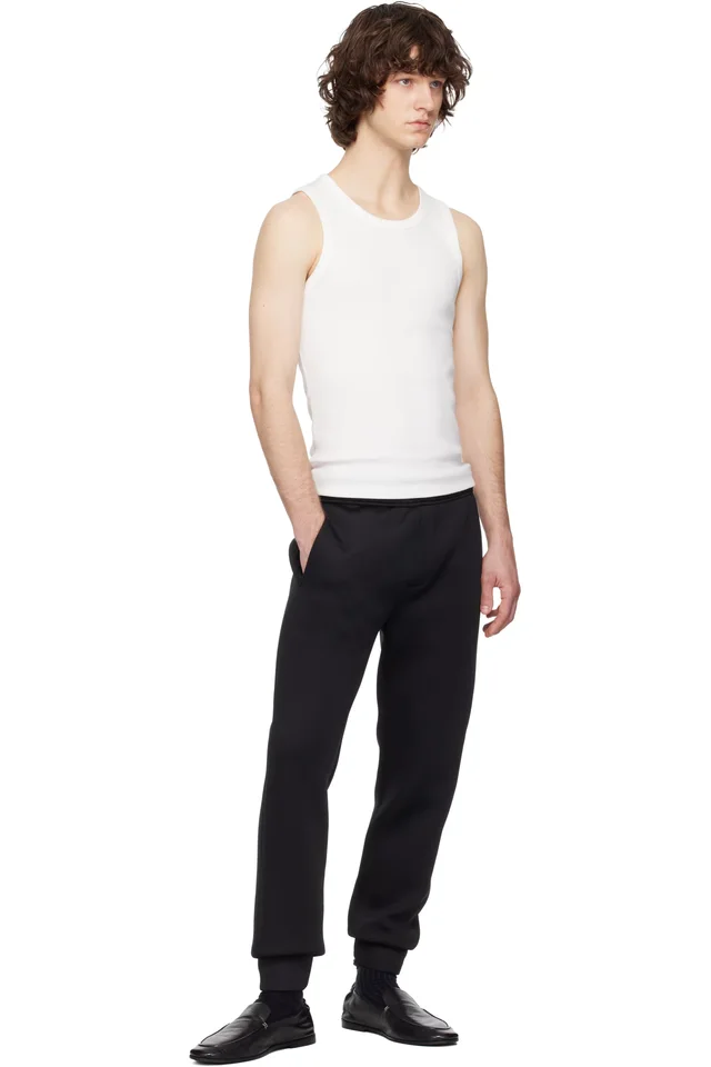 Entire Studios Black Slim Scuba Sweatpants, photo 4 of 4 from SSENSE