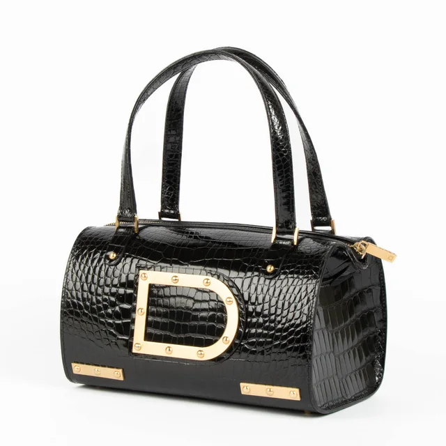 Delvaux Black Shiny Crocodile Astrid MM Bag in Black Crocodile from Labellov, photo 2 of 2