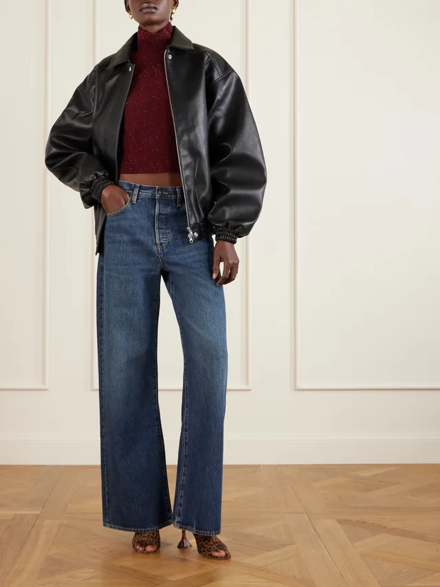 FRAME The Loose low-rise wide-leg jeans in Blue, photo 2 of 2 from NET-A-PORTER (Canada)