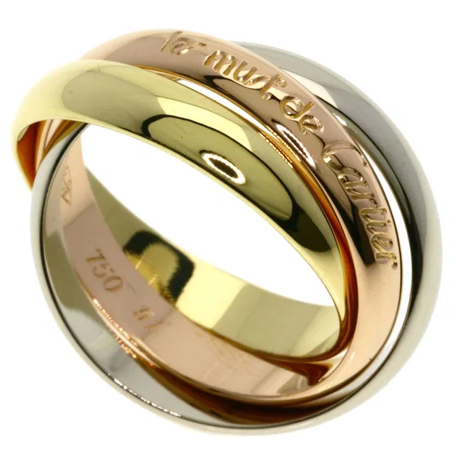 Cartier Trinity 51 Ring 18K Yellow Gold 18K White Pink in White from The Reluxe