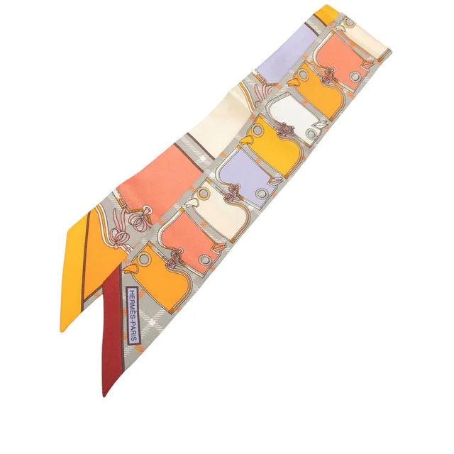 Multi Hermès Camails Silk Twilly Scarf Scarves in Silk from Designer Revival