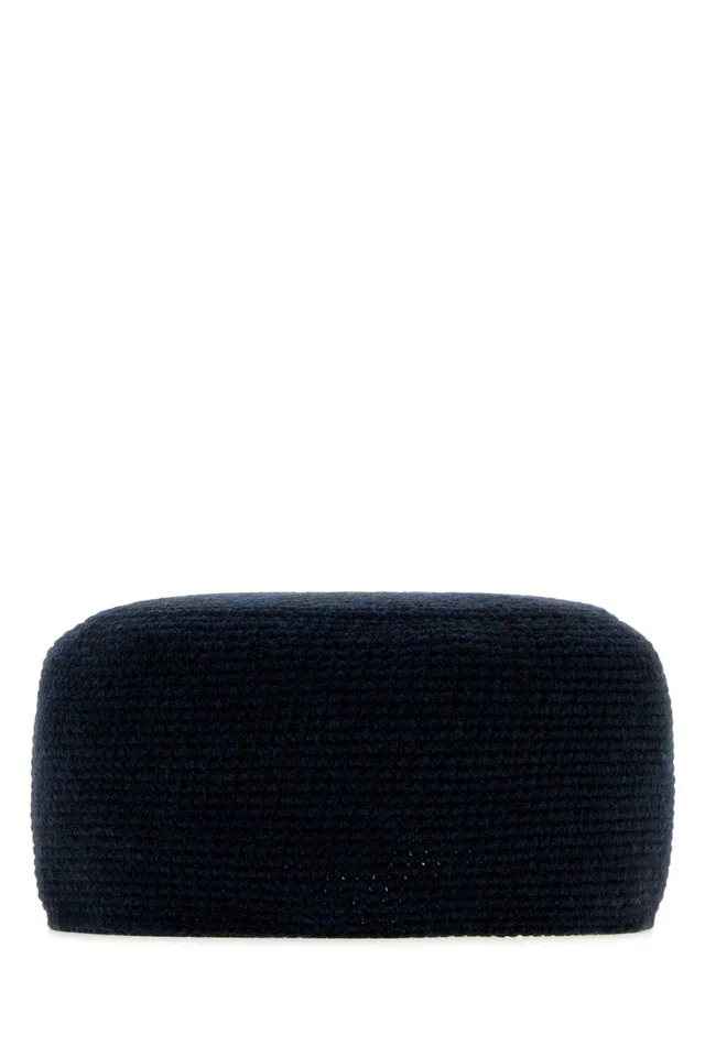 The Row Perleaf Winter Hat — Navy Exterior: Cashmere in Navy Cashmere from HEWI