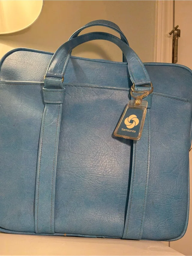 Samsonite Carry On Luggage-Vintage 1960’s. Great Condition/Lower Price $25 in blue from Poshmark, photo 1 of 1