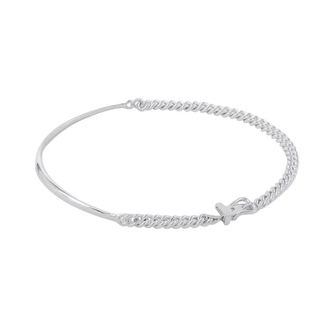 Hermès BoucleSellier Inflexible Necklace Size PM/42 SV925 from GALLERY RARE