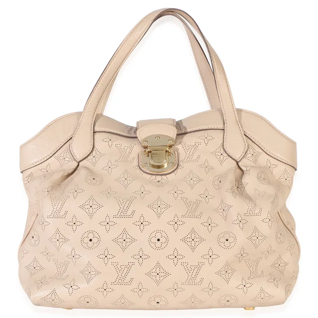 Louis Vuitton Coquille Monogram Mahina Cirrus Pm Beige; Neutral Leather Handbag in Beige Leather from HEWI