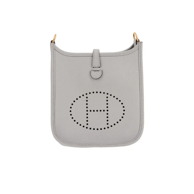 Hermès Evelyne 16 cm shoulder bag in Glacier Blue Clémence calfskin in Blue Clemence leather from Collector Square, photo 2 of 5