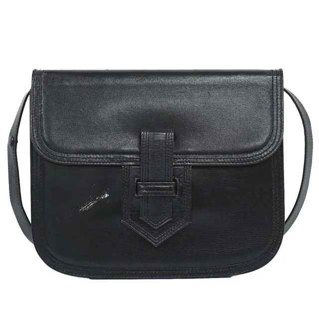 Saint Laurent Leather Shoulder Bag Black in Black Leather from The Reluxe