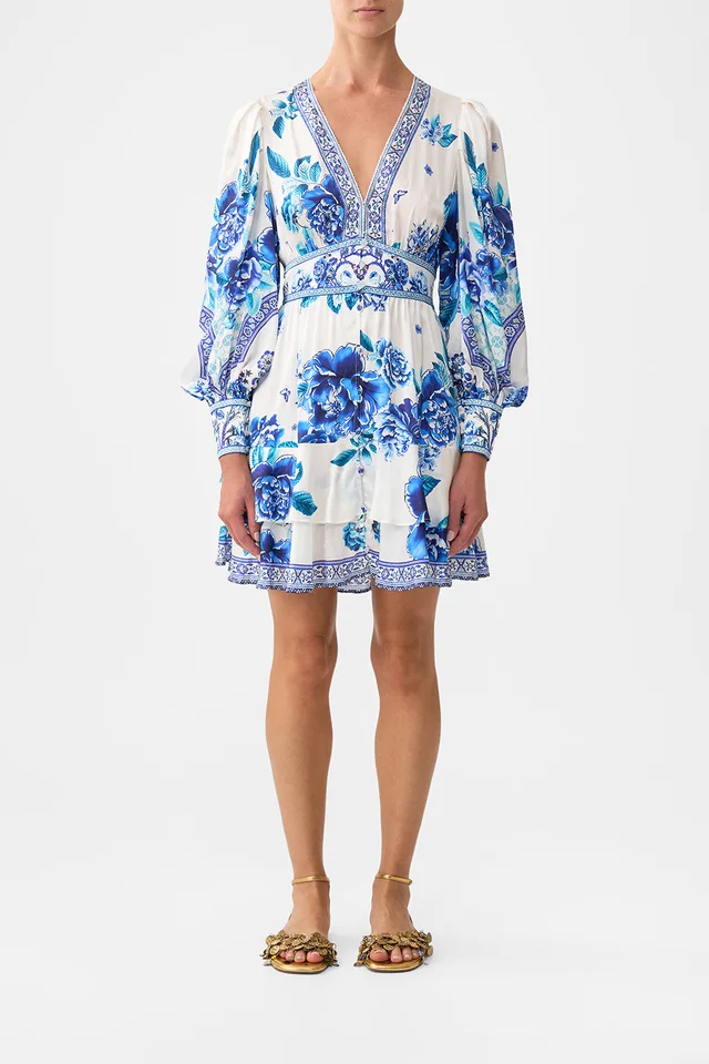 Camilla eBoutique BUTTON FRONT FRILL DRESS A CERAMIC GARDEN from CAMILLA, photo 1 of 1