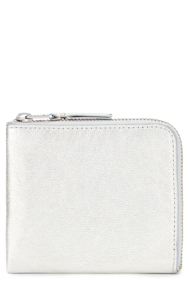Comme des Garçons Half-Zip Metallic Vachette — Silver & Purses in Silver from HEWI