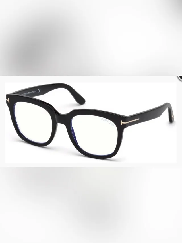 Tom Ford Shiny Black Geometric Full-Rim Glasses in black|gold from Poshmark