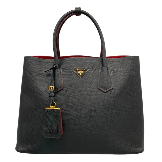 Prada Tote Bag Black Leather in Black Leather from The Reluxe