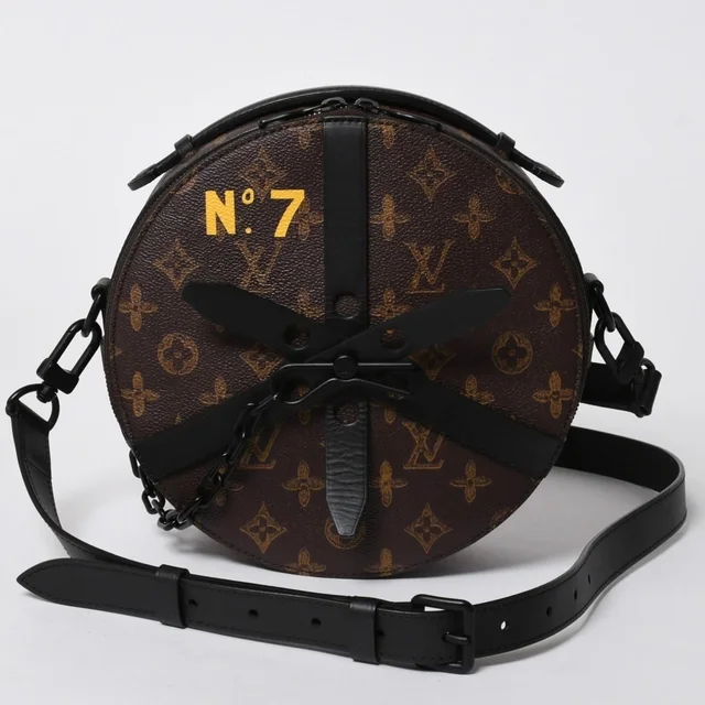 Louis Vuitton Wheel Box Shoulder Bag Monogram Canvas Calfskin Mud Black in Black Calfskin from The Reluxe