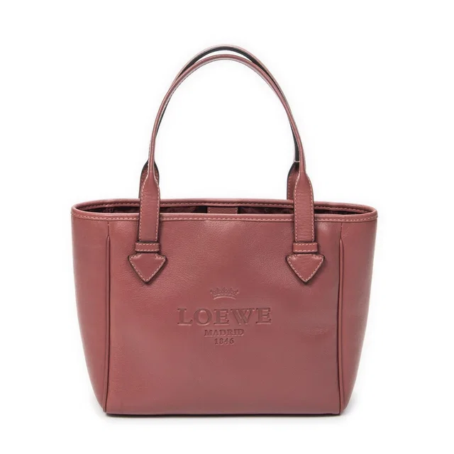 Loewe Heritage Tote Bag Pink Calfskin Leather in Pink Calfskin from The Reluxe
