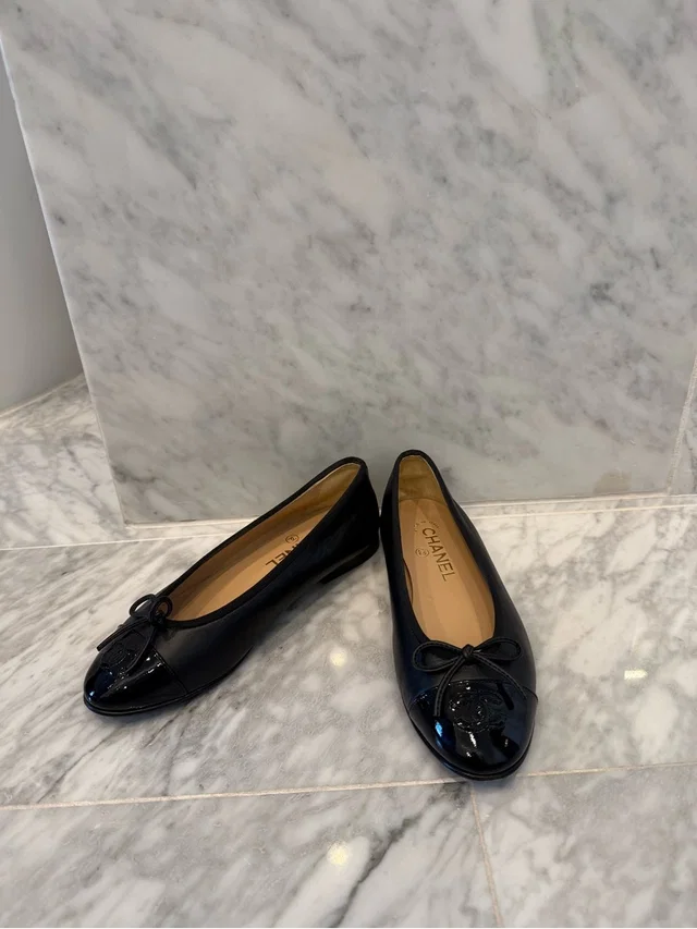 Chanel Patent Leather Ballet Flats Size 36.5 in black Patent leather from Poshmark