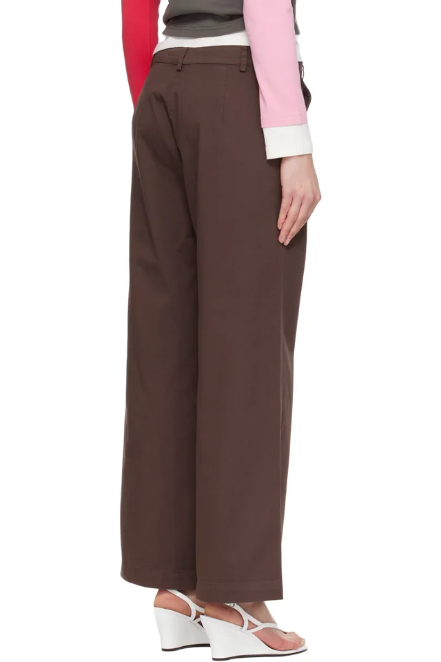 Gimaguas Brown Belt Trousers, photo 3 of 4 from SSENSE