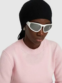Moncler Mask-style sunglasses in 0% Platinum, photo 4 of 5 from LUISAVIAROMA