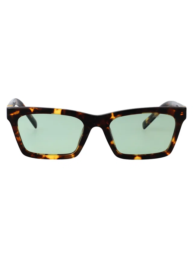 Miu Miu 0mu Tortoiseshell Acetate Sunglasses — Brown in Brown from HEWI