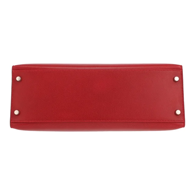 Hermès Kelly 32 cm handbag in Red Leather from Collector Square, photo 3 of 6