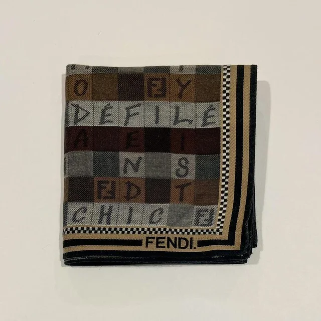 Fendi Men's Scarf - Brown/Multi in brown|multicolor|red from Depop, photo 1 of 1