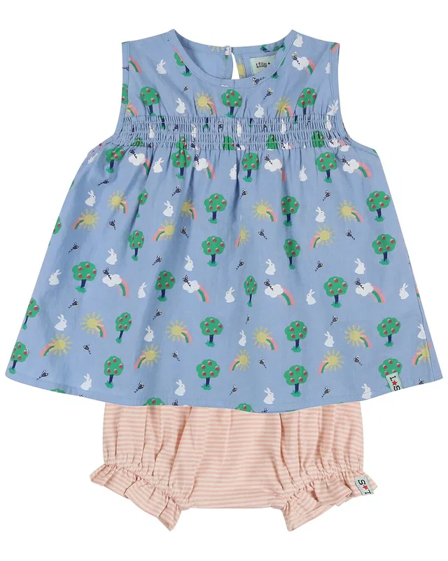 Lilly and Sid Bunny Dress & Bloomer Set, image 1 of 1 from Gilt