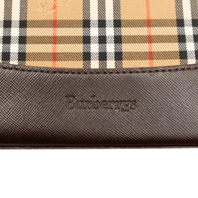 Beige Burberry Haymarket Check Canvas Tote in Beige Canvas from Designer Revival, photo 5 of 7
