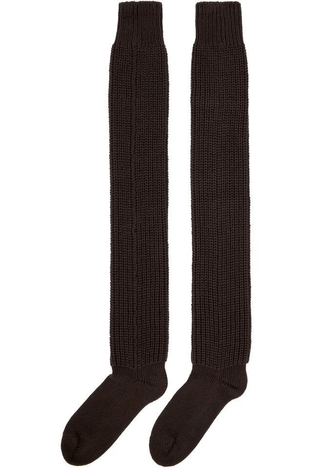 Moncler + Rick Owens Gray Hiking Socks, photo 2 of 2 from SSENSE