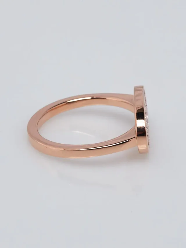 Hermès 18k Pink Gold Diamond Chaine d'Ancre Verso Ring Size 6.5 in Pink from Yoogis, photo 4 of 5