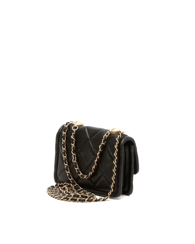 Chanel CC Mini Square Flap Bag in Leather from A Retro Tale, photo 3 of 9