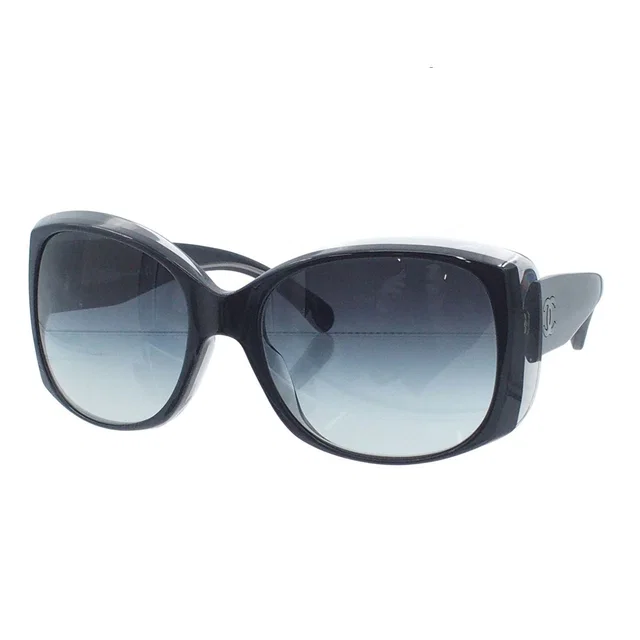 Chanel Sunglasses Black Acetate CC Logo Eyewear in Black from The Reluxe