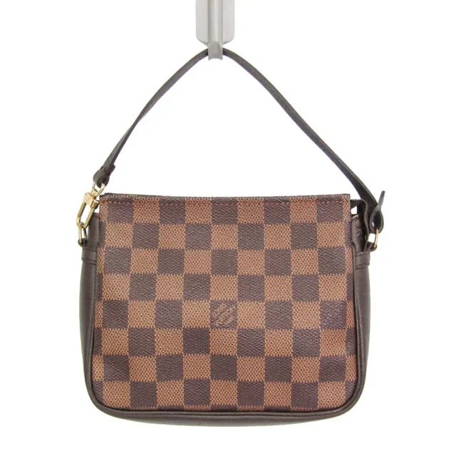 Louis Vuitton Damier Makeup Pouch N51982 Women's Handbag,Pouch Brown in Brown Damier Canvas from Elady