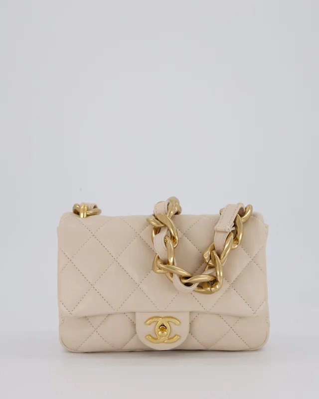Chanel Small Funky Town Flap in White Lambskin from Sellier