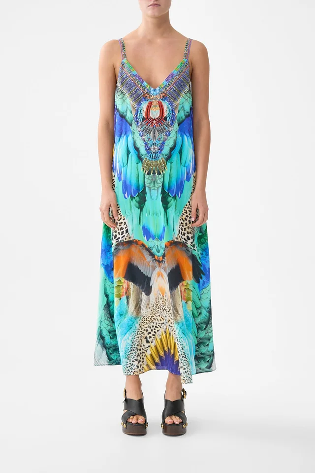 Camilla eBoutique V NECK MIDI SLIP DRESS JUNGLE FLIGHT from CAMILLA, photo 1 of 1