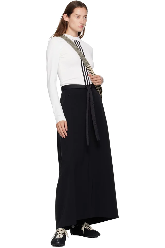 Y-3 Black Padded Midi Skirt, photo 4 of 4 from SSENSE