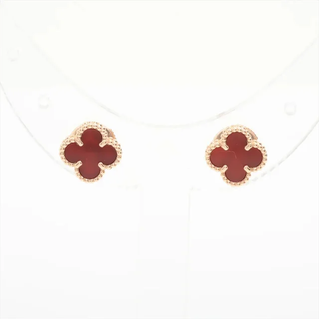 Van Cleef & Arpels Sweet Alhambra Carnelian Earrings from The Purse Affair
