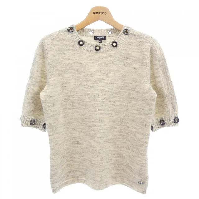 Chanel Knit Sweater Beige in Beige Cashmere from The Reluxe