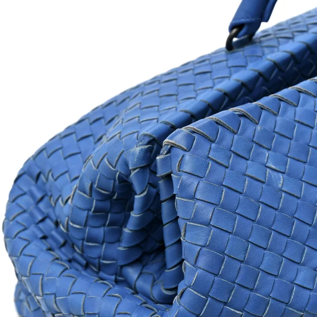 Bottega Veneta Nappa Intrecciato Brick Tote Celeste in Nappa leather from FASHIONPHILE, photo 13 of 14
