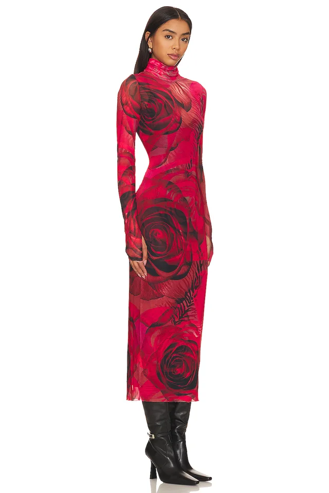AFRM Shailene Dress in Placed Large Rose, photo 2 of 3 from REVOLVE (Canada)